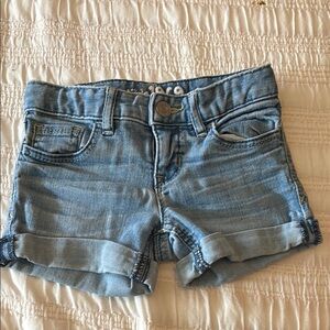 Casual Blue Denim Cuffed Shorts